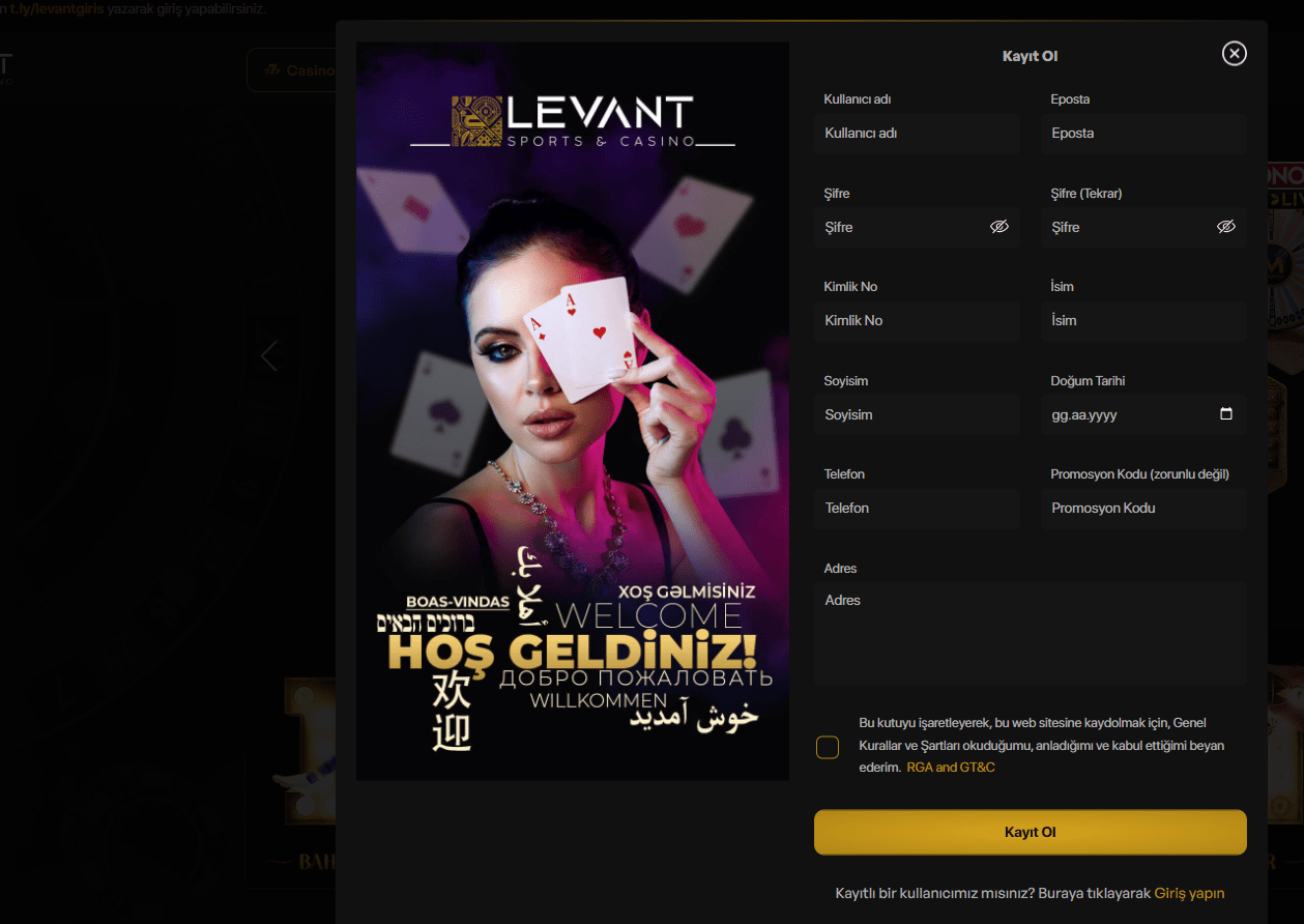 levantcasino üyelik